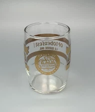 Heileman Order of the Golden Barrel Beer Glass / Vtg Man Cave Barware Decor Gift