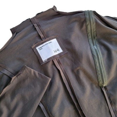 H4 Black Asymmetric Zip Jacket Long Sleeve SS23 Collection Woman's 36