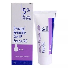 2 Pack BENZAC AC 5 gel benzoyl peroxide acne pimple galderma 30 gm