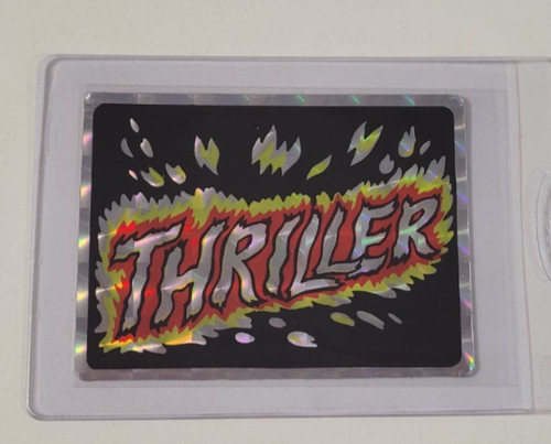 MICHAEL JACKSON Thriller 1980's PRISM VENDING MACHINE STICKER CARD Rock Star NM