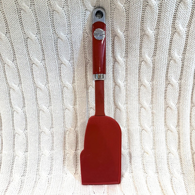 KitchenAid Red & Silver Rubber Spatula 12.5'' Scraper Kitchen Utensil