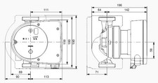 Grundfos MAGNA1 25-80 99221213 Variable Speed Heating Circulator Pump 180mm 230V