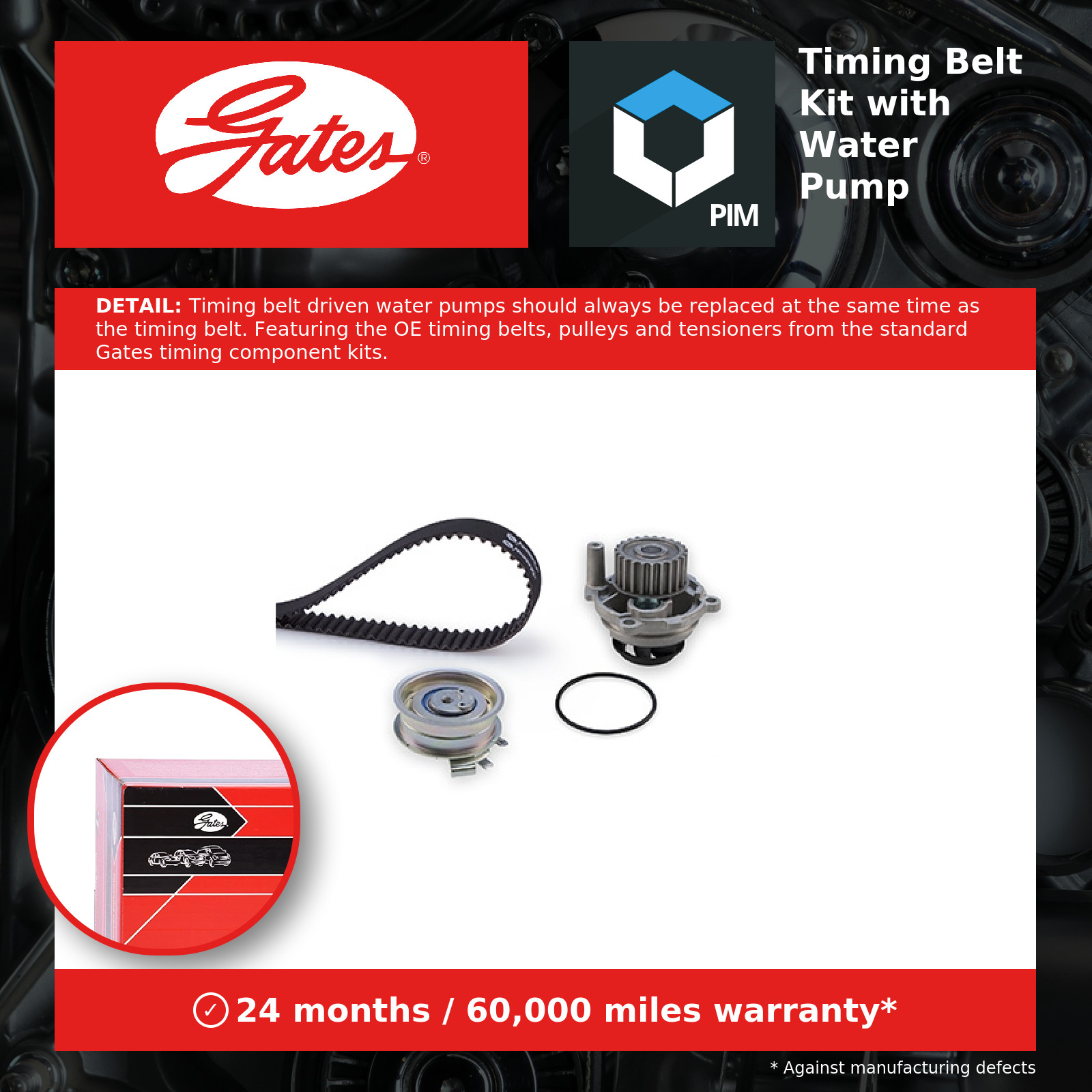 Timing Belt & Water Pump Kit fits SEAT EXEO 3R 1.6 09 to 10 ALZ Set Gates New - Image 12