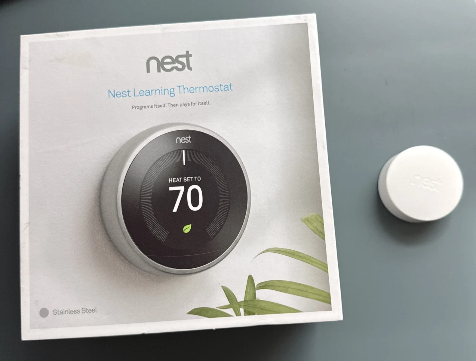Google Nest 3rd Gen Smart Learning Thermostat (T3007ES) Temp Sensor Included