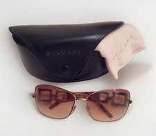 Image of BVLGARI Sunglasses Gold Frame Brown Gradient Lens Model BV 6004 101/13 New