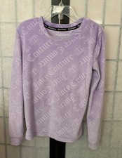Juicy Couture Sleepwear Girl s 6 Soft Velour Logoed Pullover Pajama Top