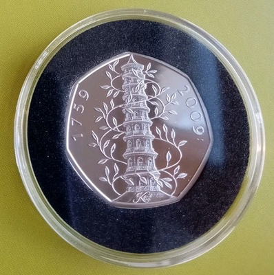 #ad 2019 Kew Gardens Pagoda 50p Fifty Pence BU Coin Brilliant Uncirculated See Note GBP 95.00