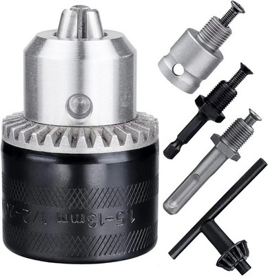 1.5-13mm Keyed Drill Chuck Adapter Kit 1/2''-20UNF with SDS-Plus Shank 1/4''... 