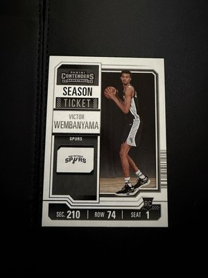 Victor Wembanyama RC   2023-24 Panini Contenders #11 SEASON TICKETS Spurs