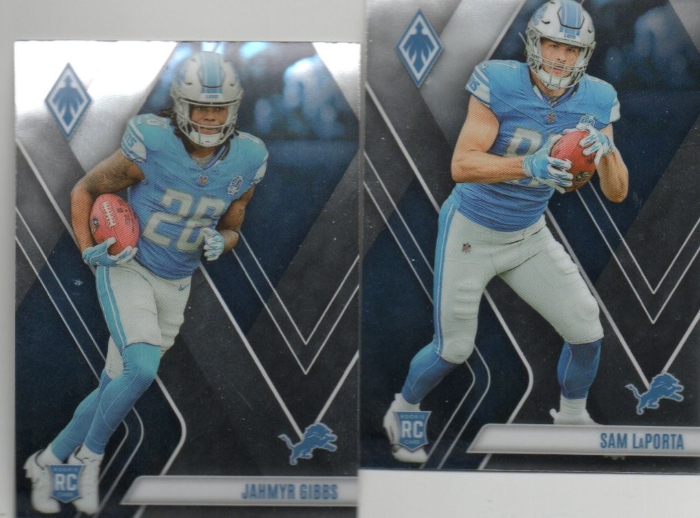 2023 Panini Phoenix ROOKIE CARDS -  #105 - Jahmyr Gibbs, #115 -  Sam LaPorta