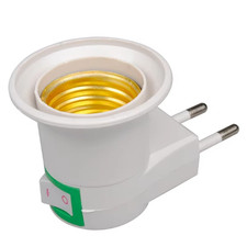 E27 Lamp Holder Socket Adapter EU Plug Light ...