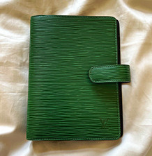 Louis Vuitton Green Epi Leather 6-Ring Agenda Organizer Strap w/ Card Slots