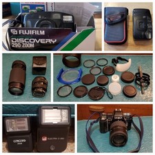 LOT Film Camera  Accessories: Lenses Flashes Filters Mixed Brands All Untested