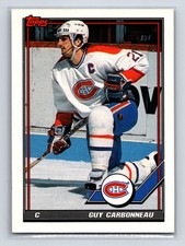 1991-92 Topps - Guy Carbonneau #54 Montreal Canadiens Hockey Card