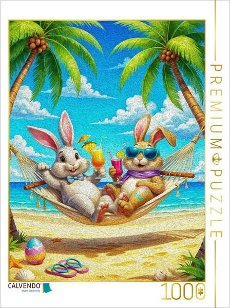 Calvendo Puzzle A Tropical Easter Vacation Under The Palm Trees In A Hammock | 1-image