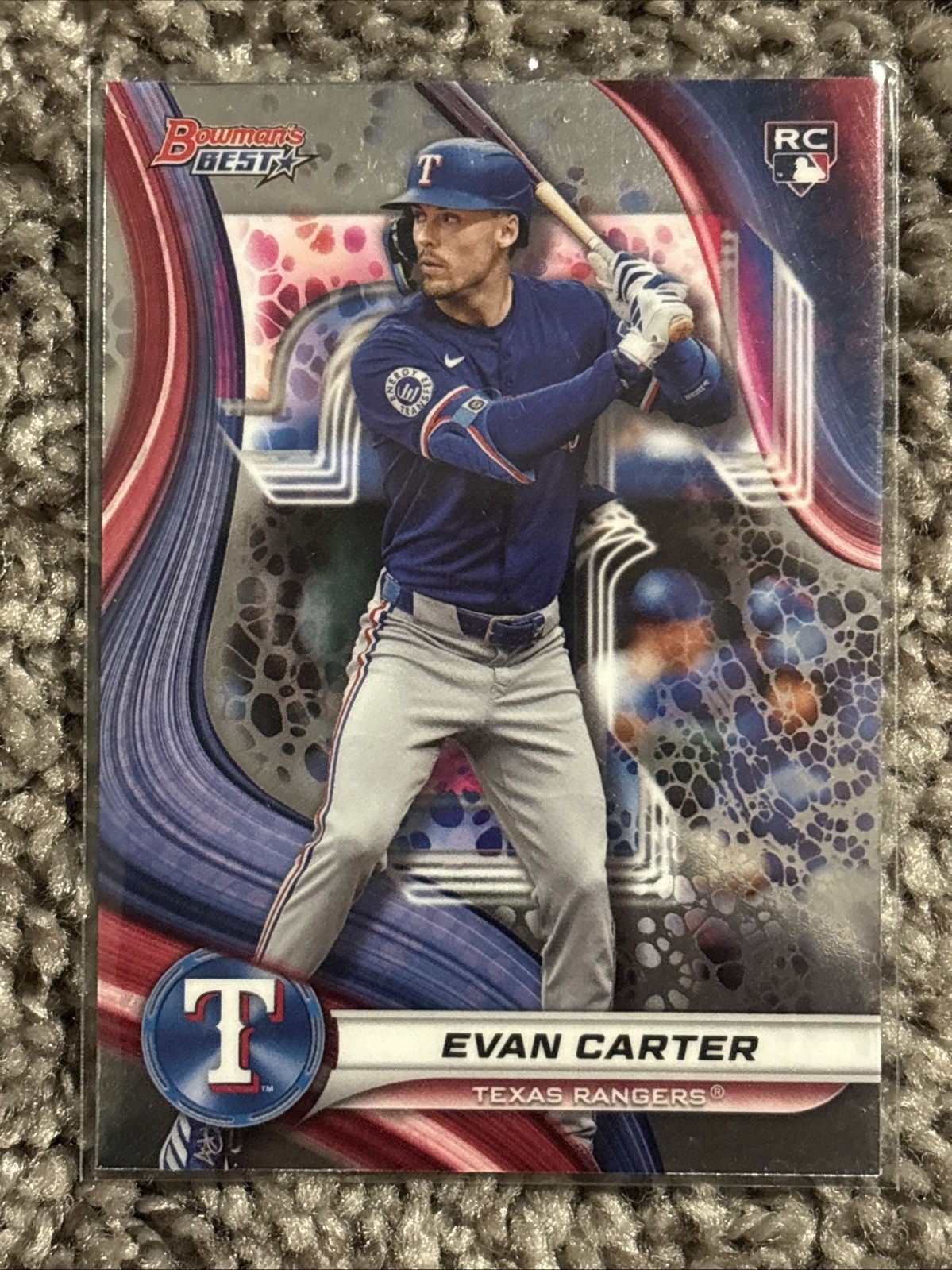 2024 Bowman's Best Evan Carter #66 (RC) Rangers