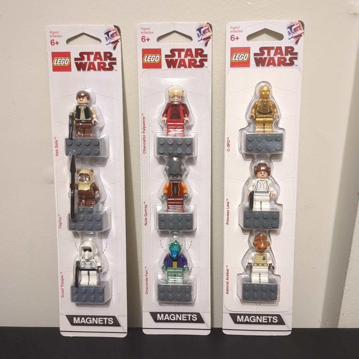 Lego 852843 852844 852845 Star Wars 2009 Magnet Sets NEW 3 Packs