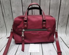 MARC JACOBS Trooper Bauletto Nylon Bauletto Bag Satchel Crossbody Cherry Red