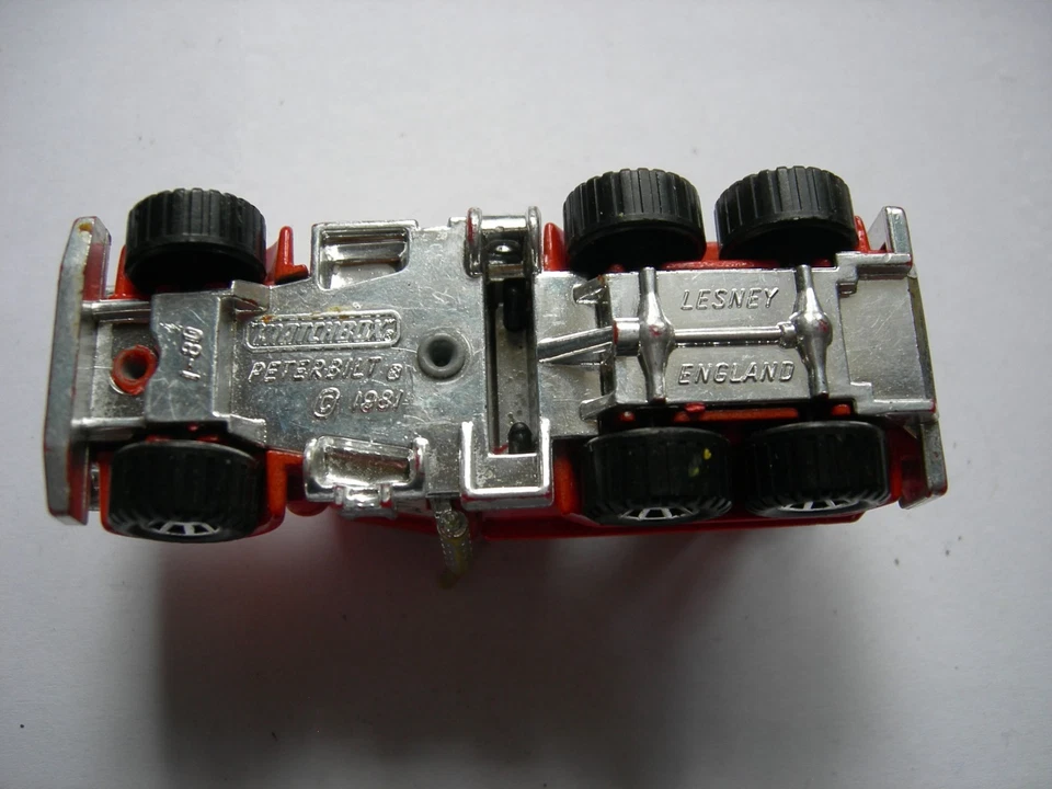 Matchbox Lesney England Peterbilt Abschleppwagen Eddies Wrecker 1981  unbespielt - Bild 4 von 4