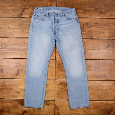 Levis 501 Jeans 35x32 Blau Regular Straight Light Stonewash Red Tab Denim