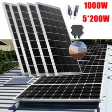 1000w Watt 12v Mono Off-grid Solar Panel Pv Module For Rv Marine Home Camping Us