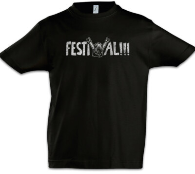 Festival Kinder Jungen T-Shirt Band Death Heavy Metal Hard Rock Gitarre Techno