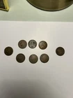1868-1878 INDIAN HEAD PENNIES. Average Condition. 8 Total.