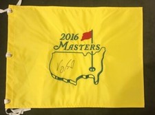 * VIJAH SINGH * signed autographed * MASTERS FLAG * 2000 Winner * 7