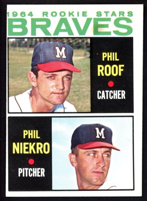 1964 Topps #541 Braves Rookies - Phil Niekro RC - VGEX (stain) - ID076