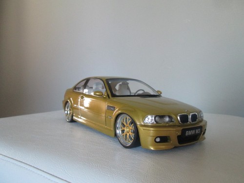 1 : 18 BMW M3 CSL E46 Baujahr 2000 phönix gelb BBS Felgen Umbau / Tuning - Bild 12 von 14