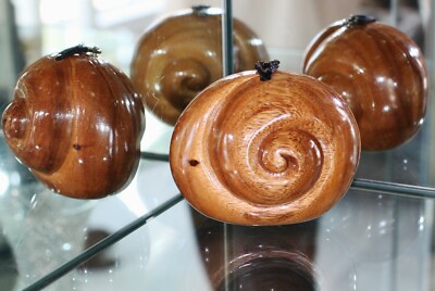 TIMMY WOODS SEASHELL SNAIL SHELL NATURAL SWIRLED HANDCARVED CLUTCH