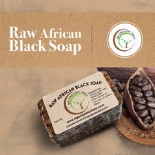 Raw African Black Soap 8oz - from ghana