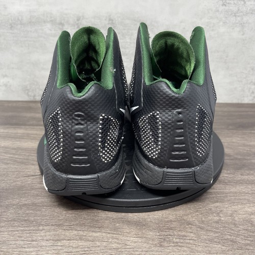 Nike Zoom Hyperfuse Basketball Shoes Mens 9 Black White Green 2011 454146-005 - Picture 7 of 13