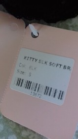 AGENT PROVOCATEUR VINTAGE RARE SEXY BLACK KITTY SILK MIX SOFT CUP BRA SMALL BNWT