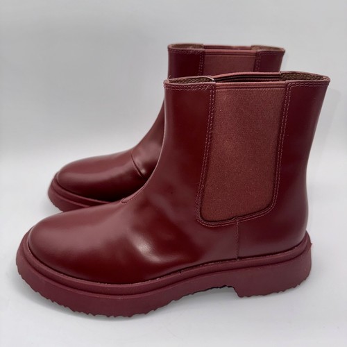 Camper Walden Boots Women’s Size 9 EU 40 Burgundy Leather Chelsea Ankle Boots - Picture 8 of 15
