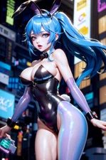 Bunny Girl 24"x36" Canvas/Paper Poster Customizable High Quality Art Prints