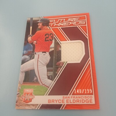 Bryce Eldridge 23 Panini "Elite Edition" Future Threads 140/199 #FT-BE  Orange.