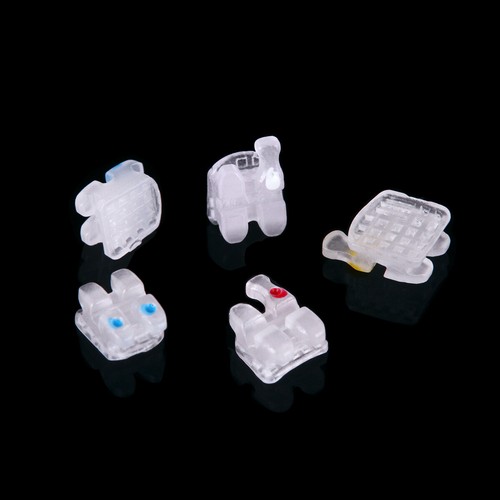 20pcs Dental Orthodontic Ceramic Brackets Braces MBT 022 Slot 345 Hook AZDENT - Picture 2 of 10