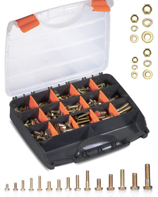 700pcs Metric M6 M8 M10 M12 Grade 8.8 Bolts Nuts Kit DIY robot truck yard deck