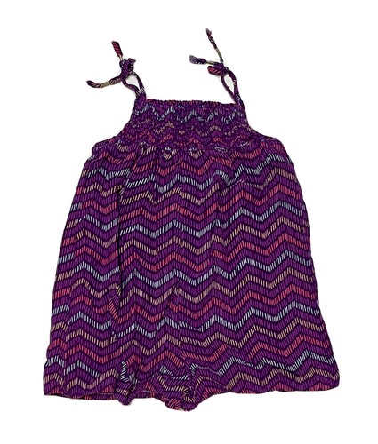 Mono Target Cat & Jack púrpura Chevron para niñas con correas de cuerda de corbata, talla 2T - Imagen 2 de 3