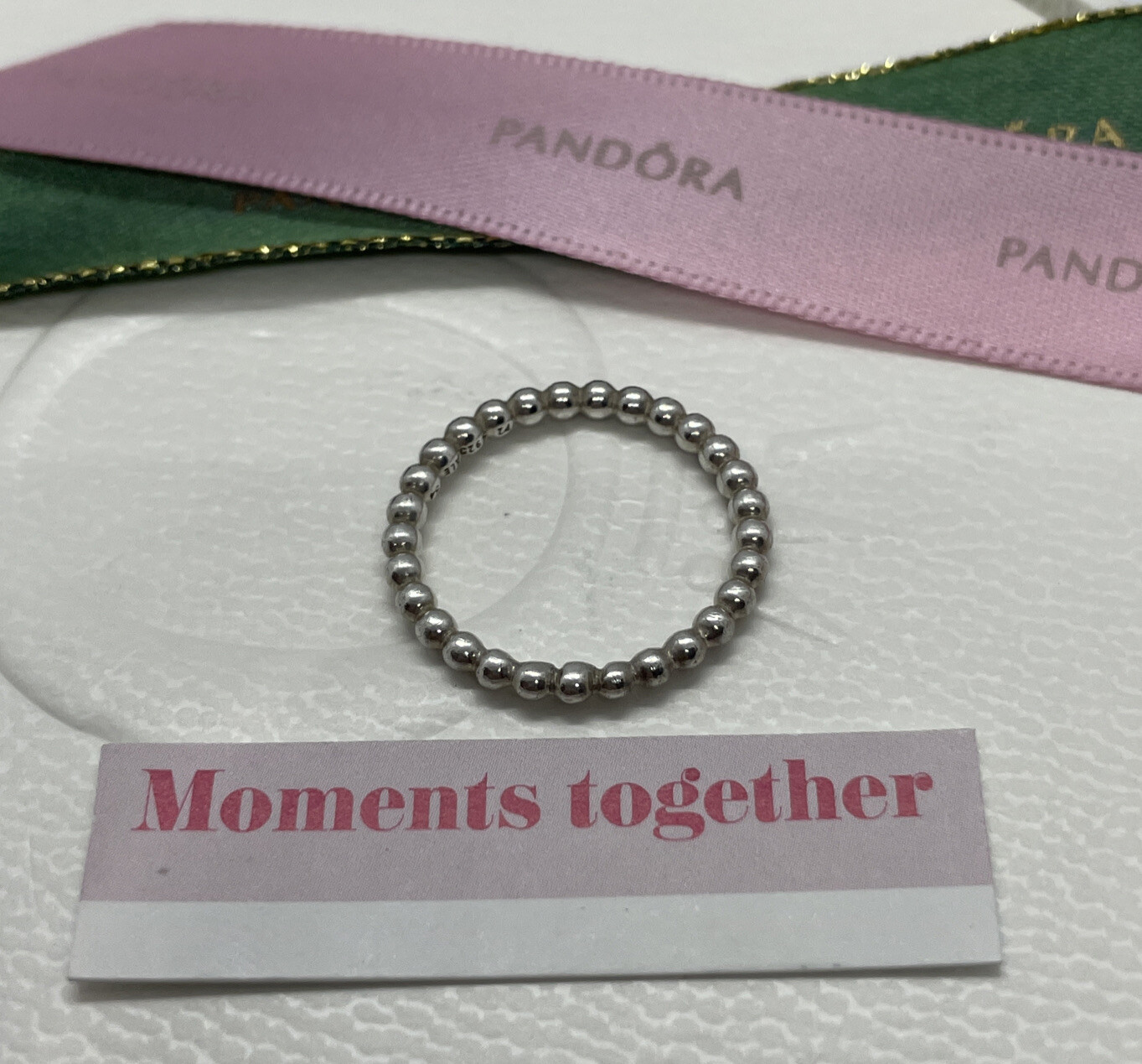 Pandora Small Bubble Stack Ring Size 54 Genuine 1… - image 1