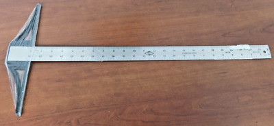 24 Inch ALVIN SST24 Stainless Steel Ruler T Square for Professionals & Students