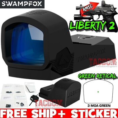 SWAMPFOX LIBERTY II 2 1X24 GREEN Dot Sight LBT2124-3G RMR PATTERN OPTIC NEW #1