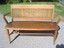 antique oak bench railroad train station waiting area hudson ma b&m rr