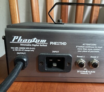 Hydrofarm Phantom Dimmable Digital Hydroponics Ballast 1000w PHE1THD 120/240v