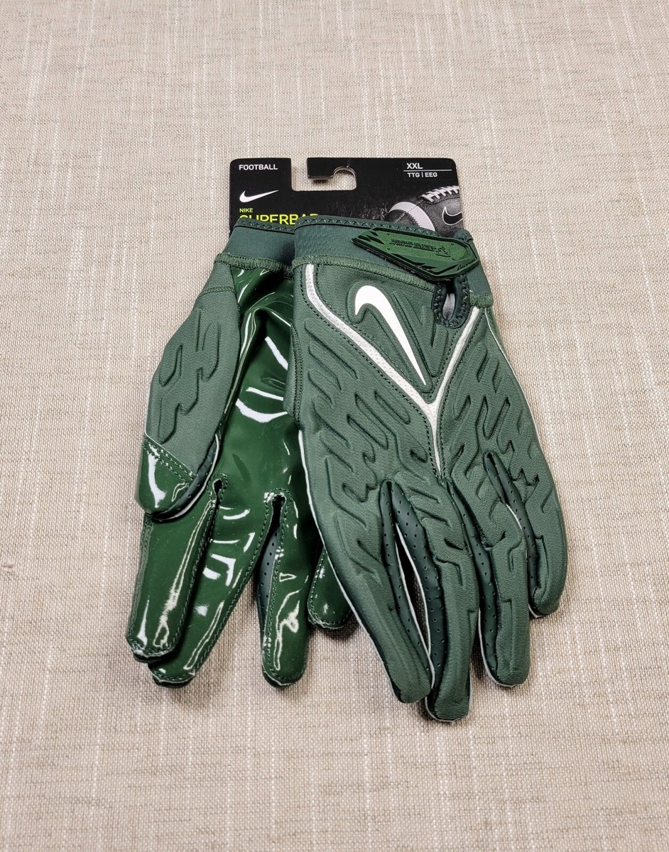 NIKE Superbad Football Gloves Size 2XL Unisex Green White
