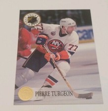 1993-94 LEAF HAT TRICK ARTISTS #5 OF 10 PIERRE TURGEON ISLANDERS HOCKEY MINT 