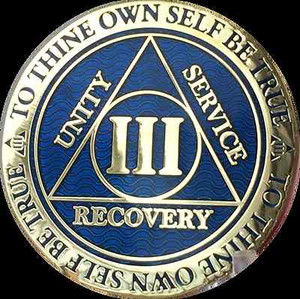 3-Year-AA-Medallion-Blue-Gold-Plated-Alcoholics-Anonymous-Sobriety-Chip-Coin
