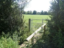 Photo 6x4 Footpath leaves the byway [1] Poulshot From Broadway Lane, a by c2017