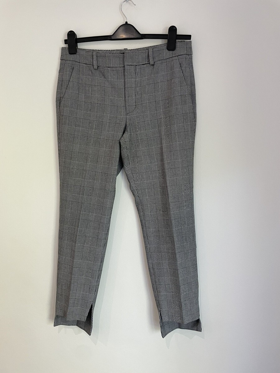 Ladies Trousers Zara Grey Checked Trousers Ladies Zara Size 12